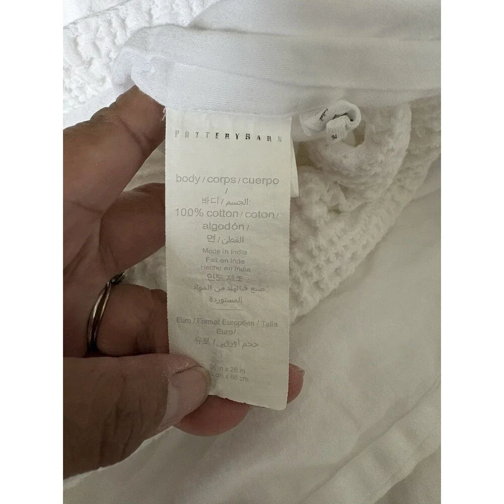 Pottery Barn Honeycomb Cotton Duvet Cover W/ Sham King/Cal King Pls Read Details